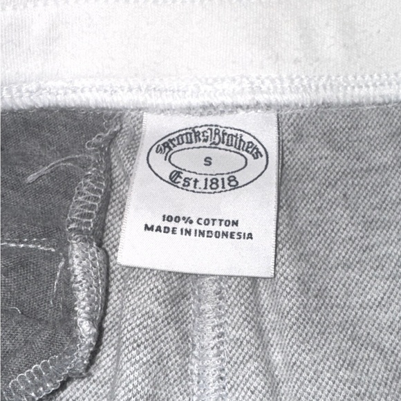 Brooks Brothers 100% Cotton Lounge Pants Tweed Grey & White Pockets S - Picture 14 of 14